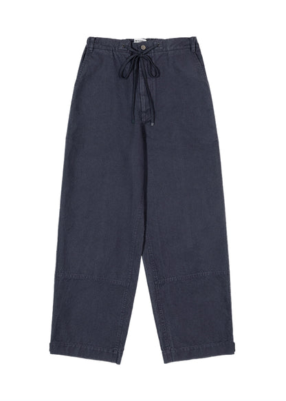 Washed Cotton Wide Pants