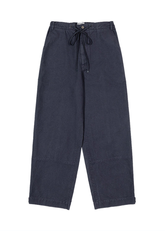 Washed Cotton Wide Pants