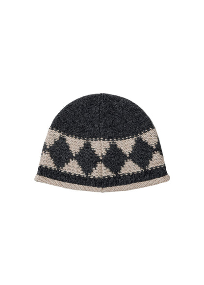 Argyle Jacquard Knit Beanie