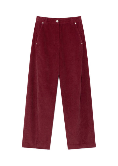 Curved Seam Corduroy Pants