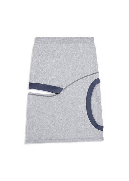 Color Block Panel Cutout Skirt