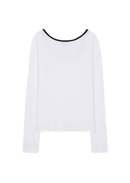 You Contrast Long Sleeve Jersey Top