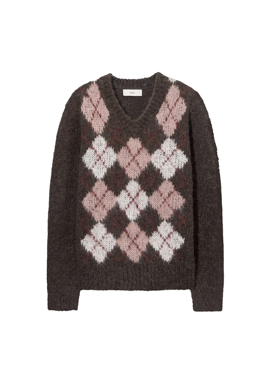 Baby Alpaca Argyle Sweater