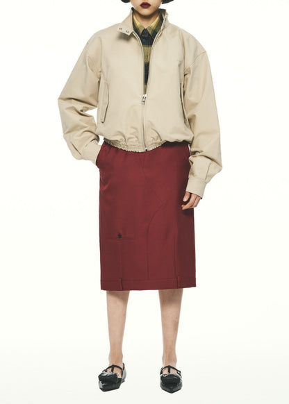 Stand Collar Blouson Jacket