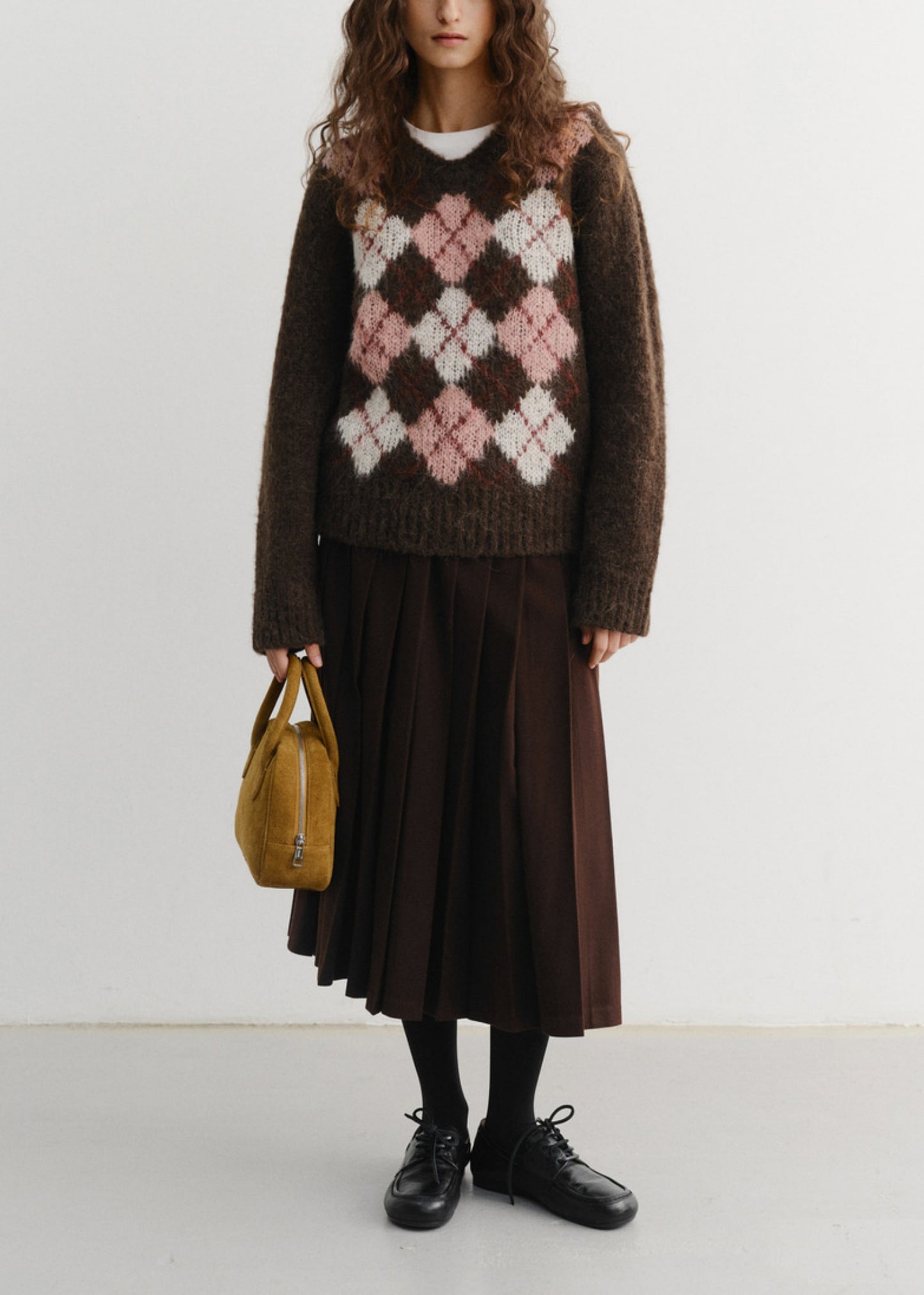 Baby Alpaca Argyle Sweater