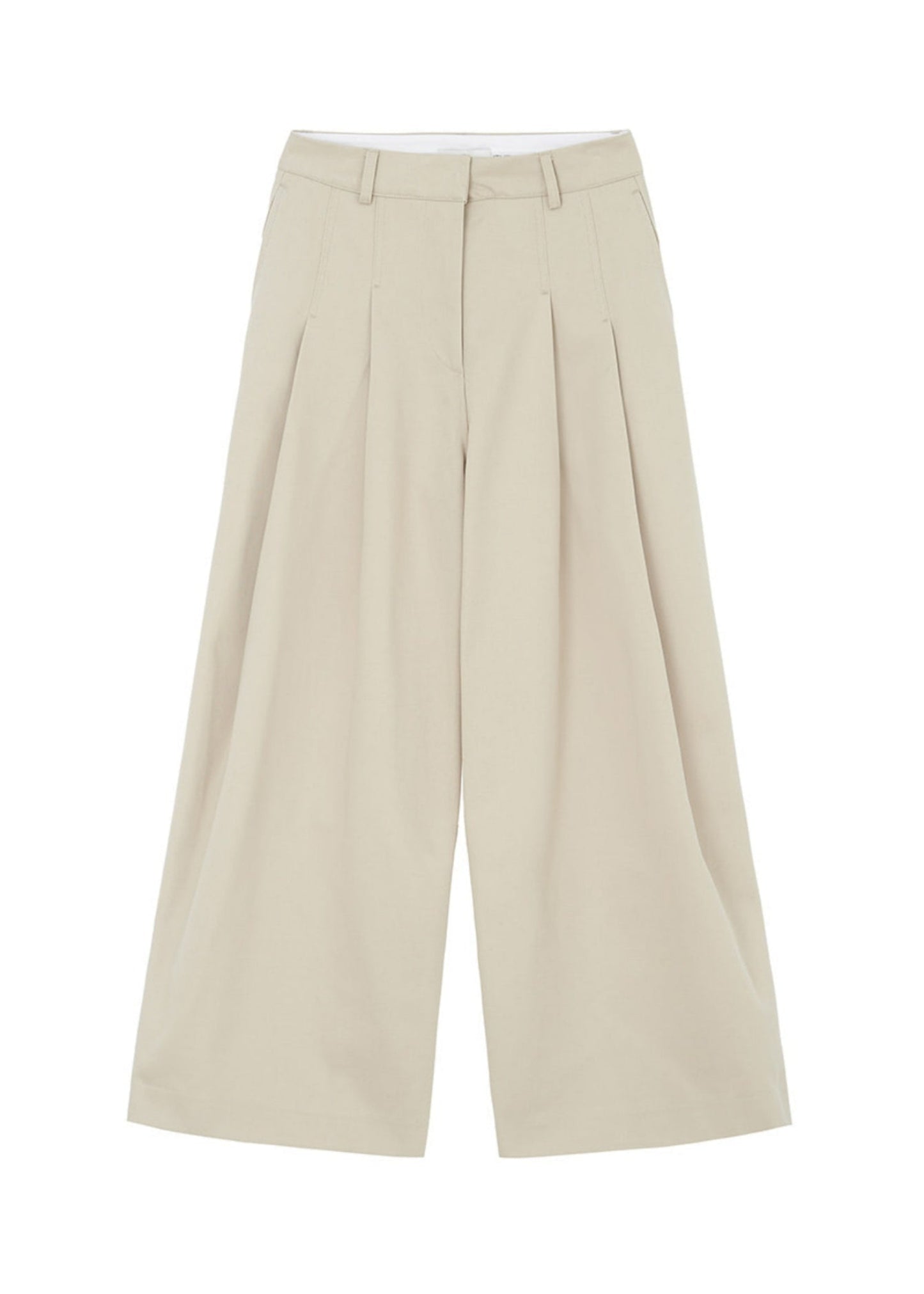 Curved Seam Wide Pants