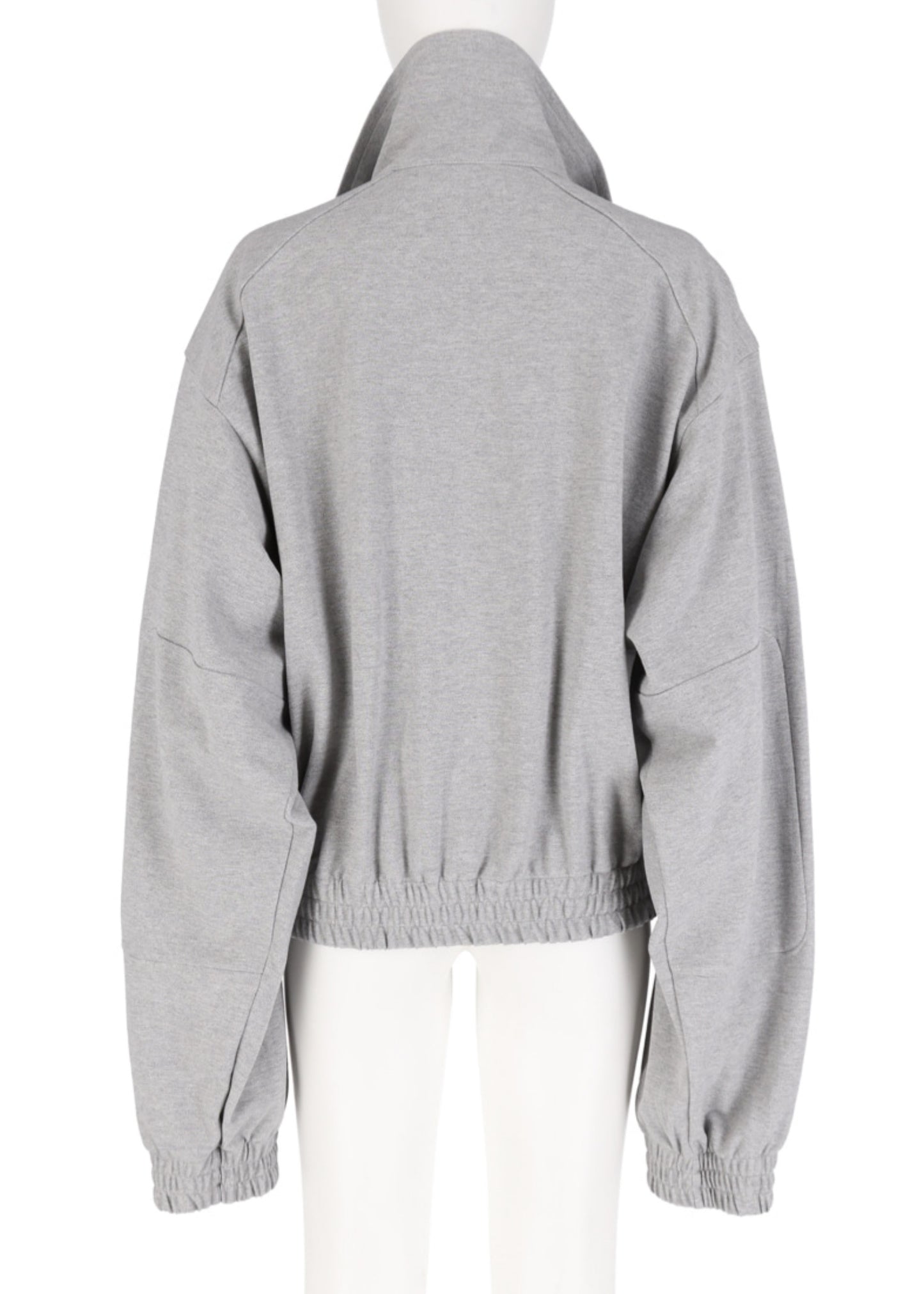Half Neck Epaulette Zip-up Jacket