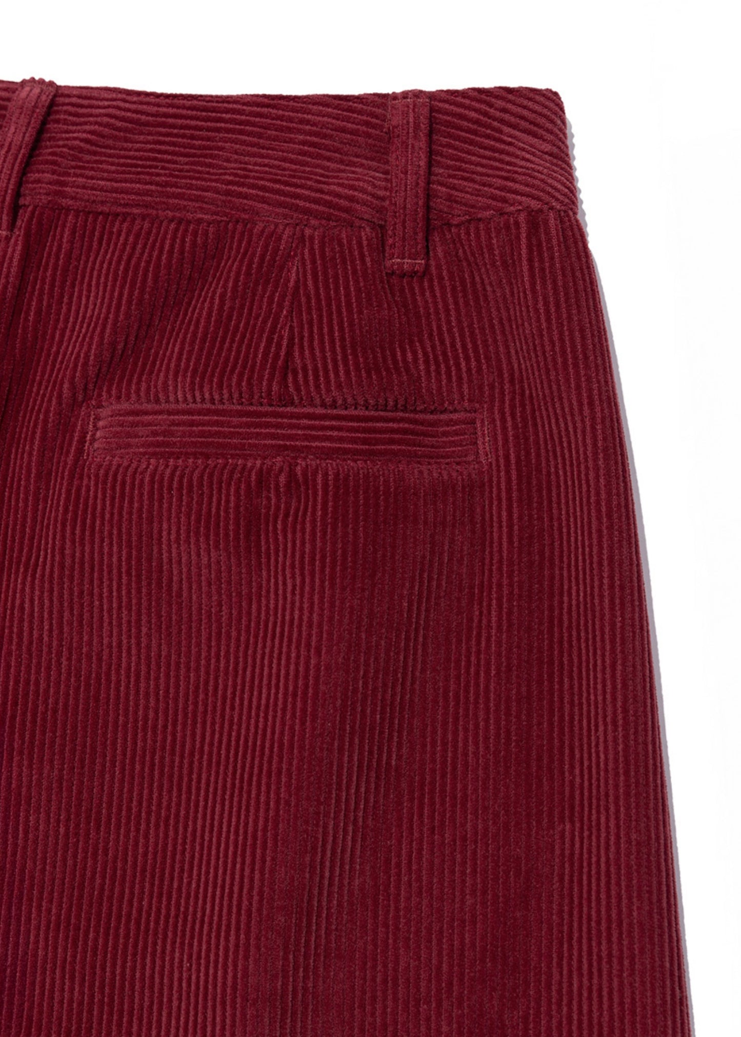 Curved Seam Corduroy Pants