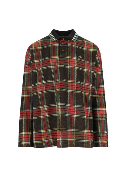 Oversized Checked Polo Shirt