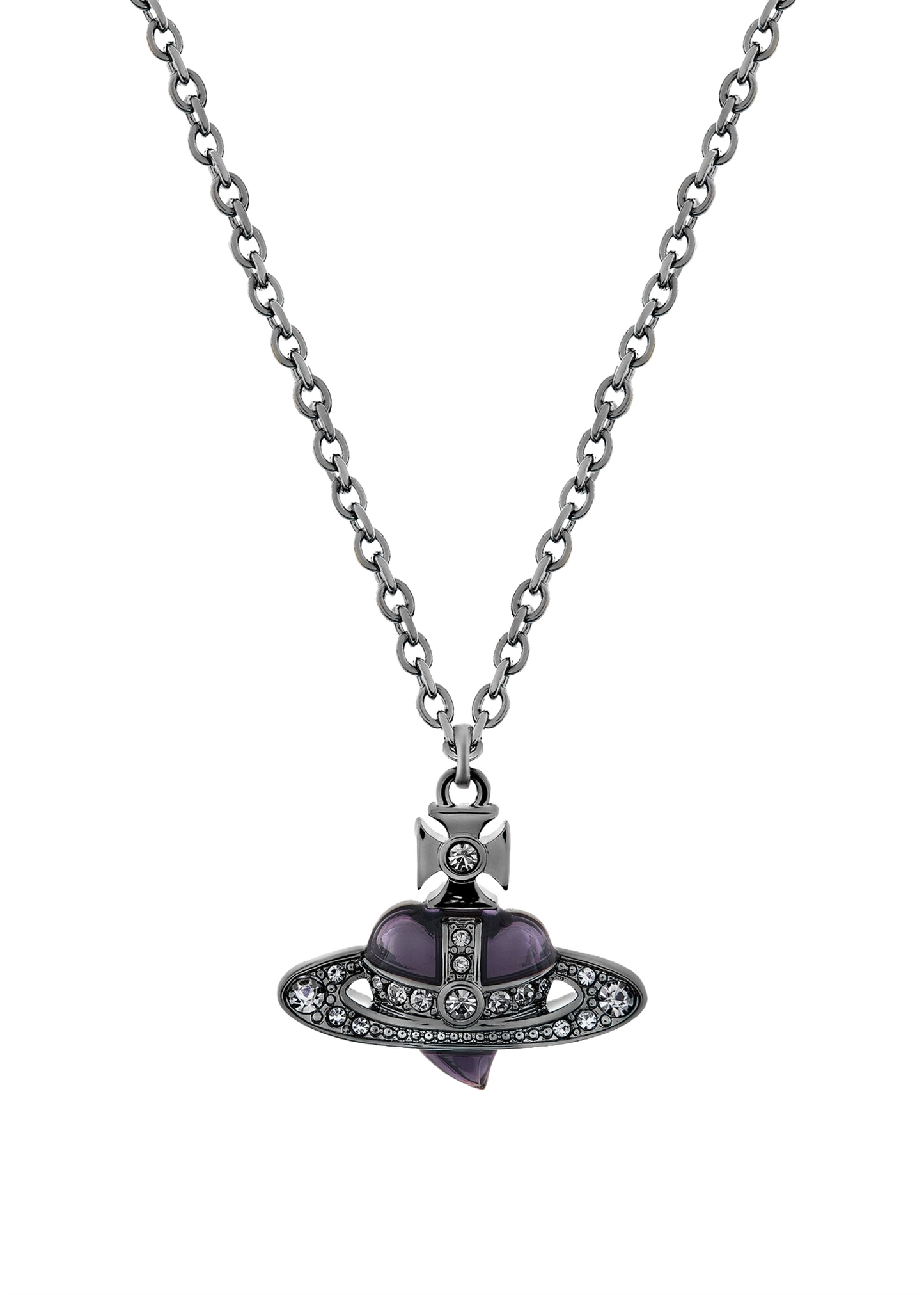 Man. Diamante Heart Pendant Necklace