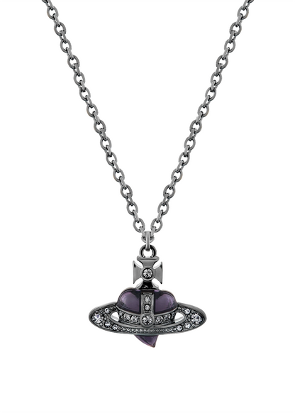 Man. Diamante Heart Pendant Necklace