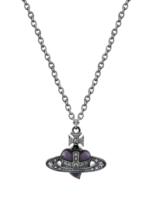 Man. Diamante Heart Pendant Necklace