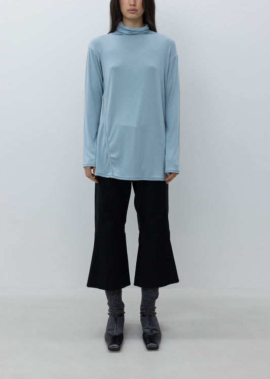 High-neck Wool Jersey Top