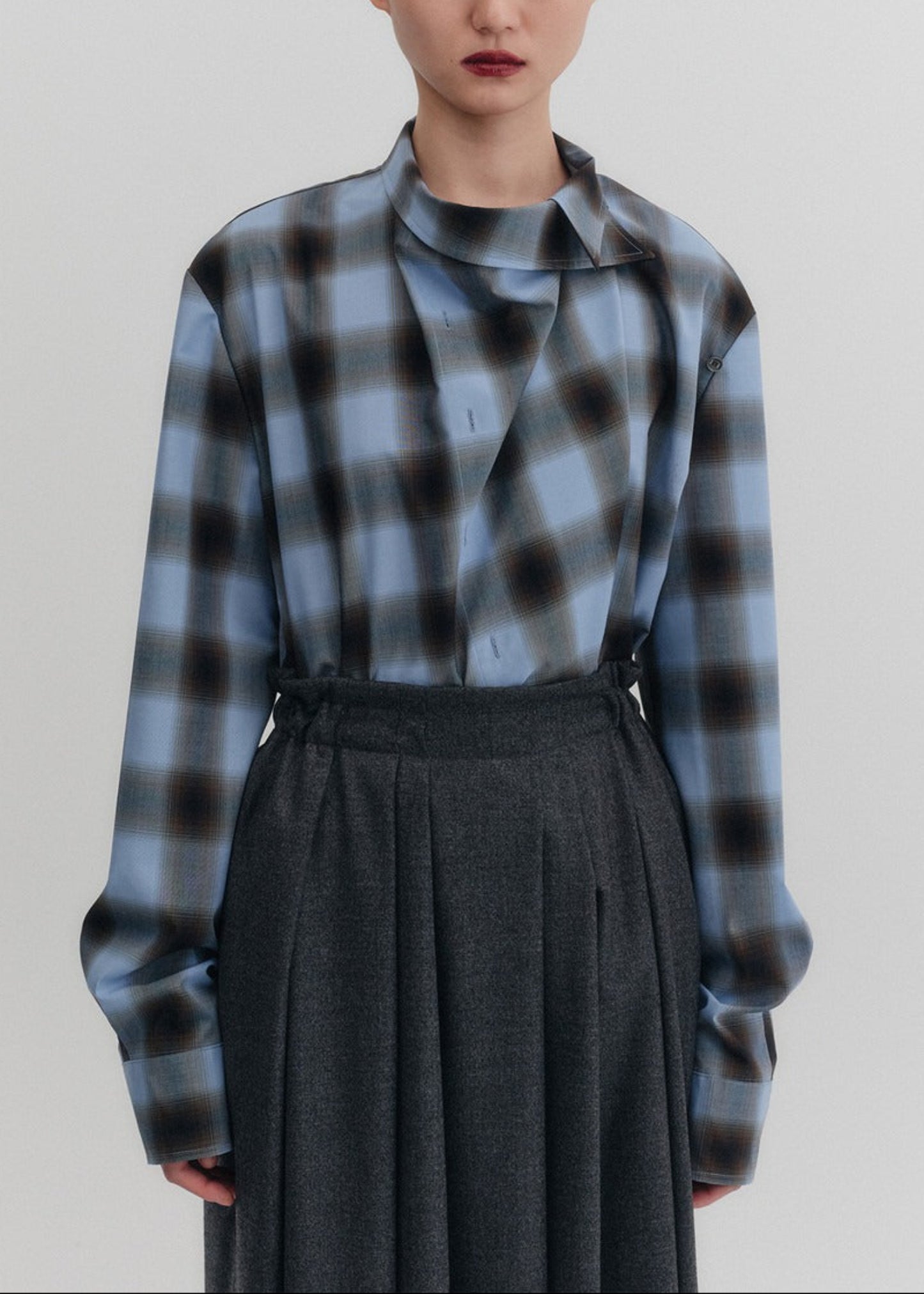Plaid Multi-way Shirt