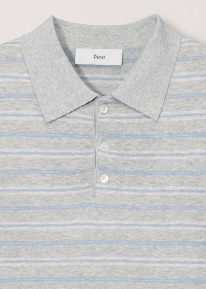 Linen Striped Polo Knit