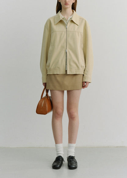 Alter-suede Collared Blouson