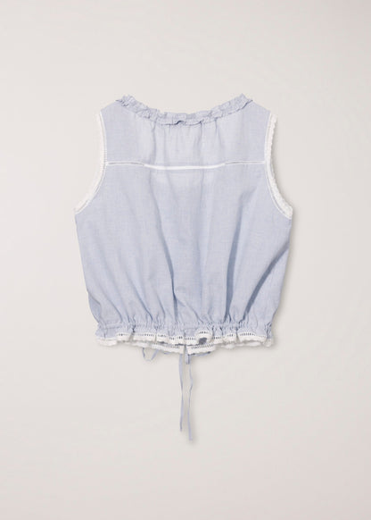Frill Sleeveless Blouse