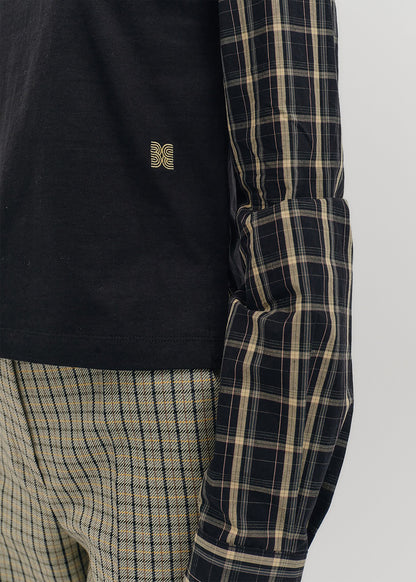 Contrast Long Sleeve Top