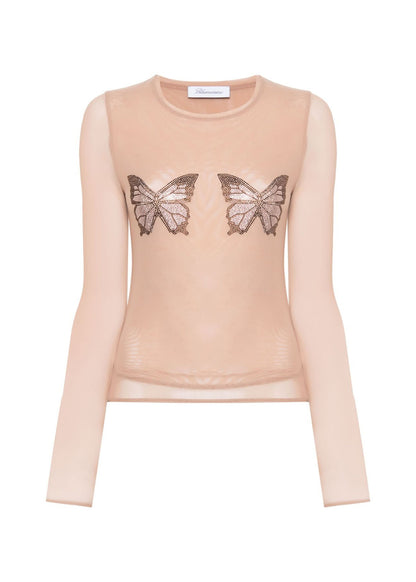 Crystal Butterfly Tulle T-shirt
