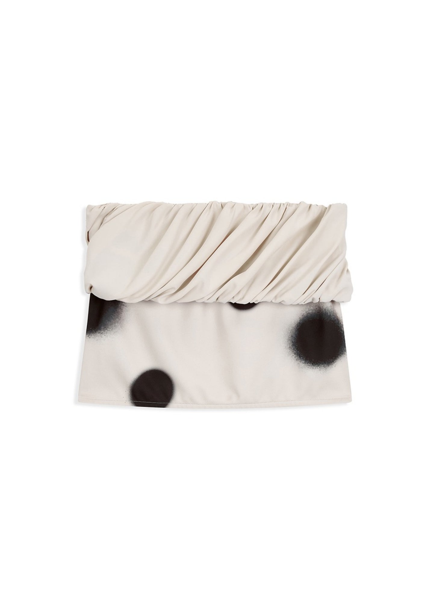 Rolled Waist Dot Mini Skirt