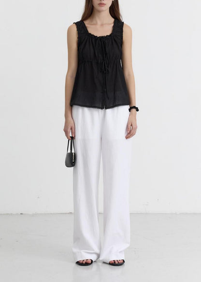 Shirring Sleeveless Blouse