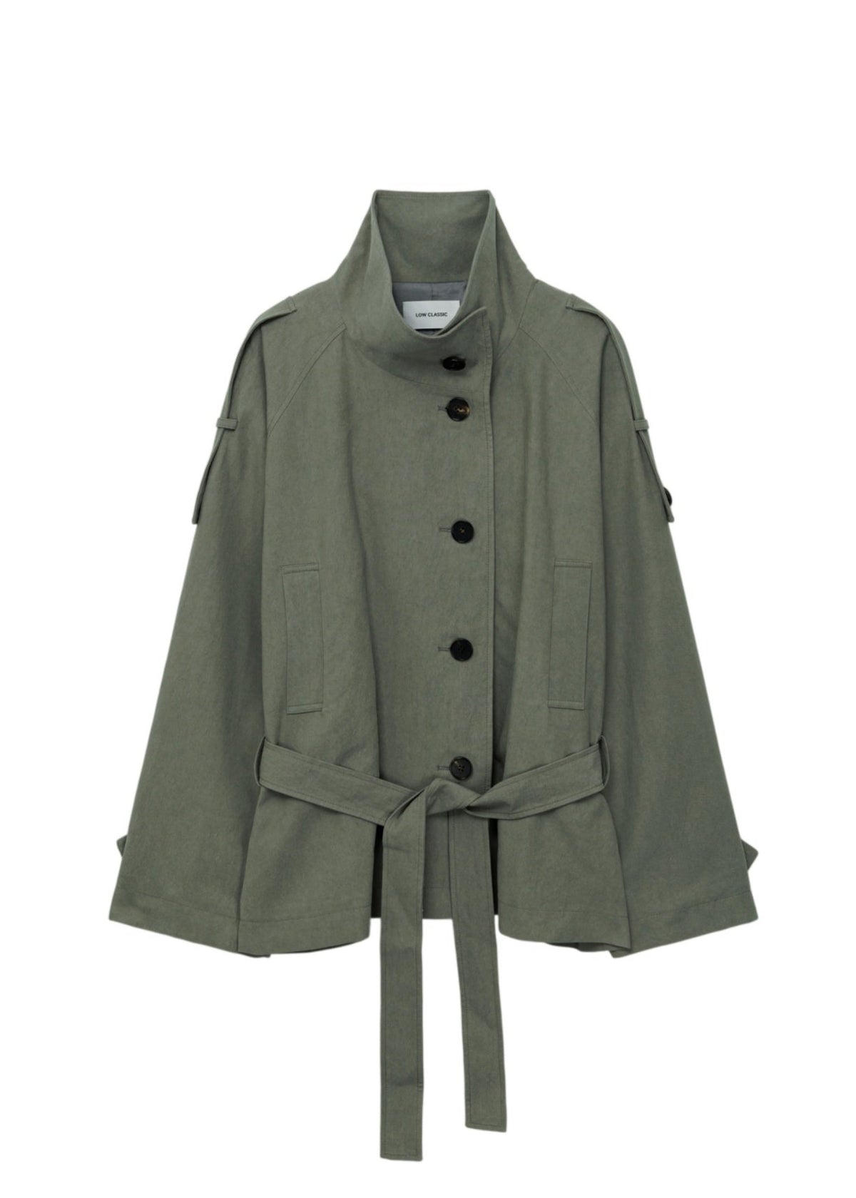 Low-Waisted Washed Cotton Half Jacket