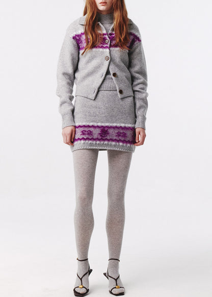 Nordic Knit Mini Skirt