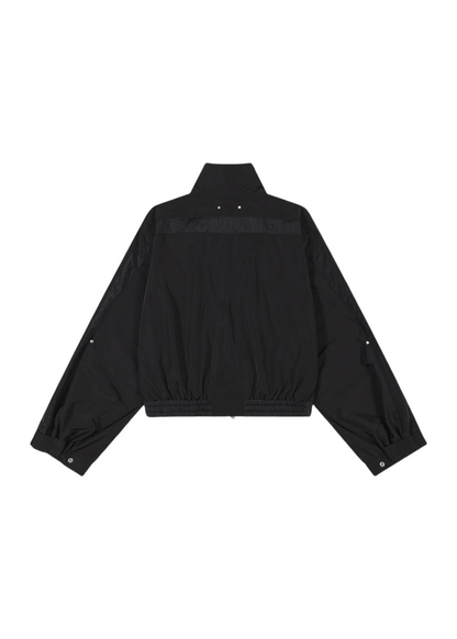 Contrast Zip-up Short Jacket