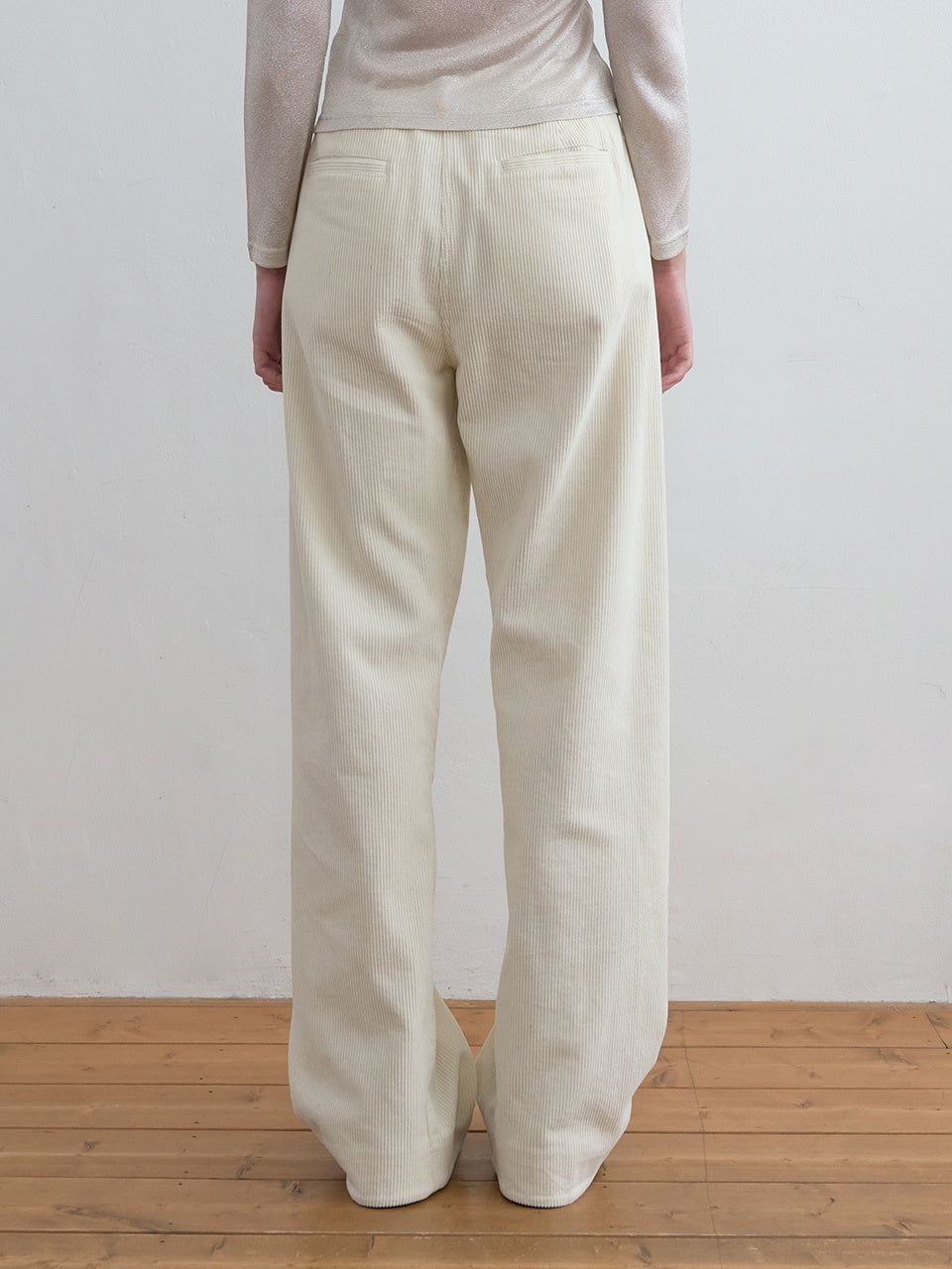 Curved Seam Corduroy Pants