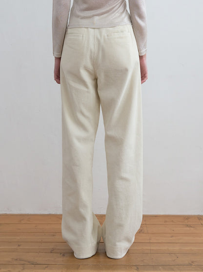 Curved Seam Corduroy Pants