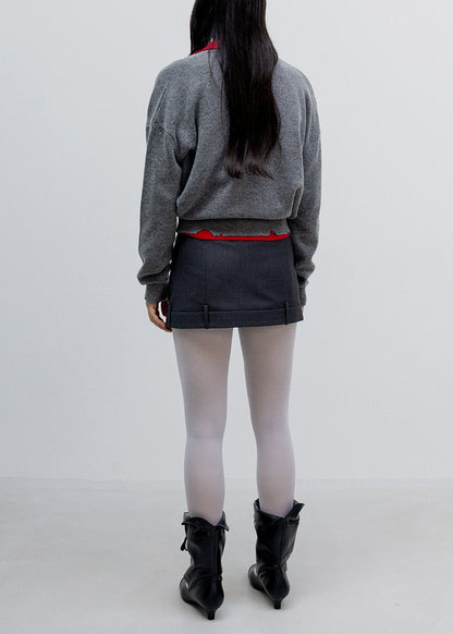 Tailored Trouser Mini Skirt