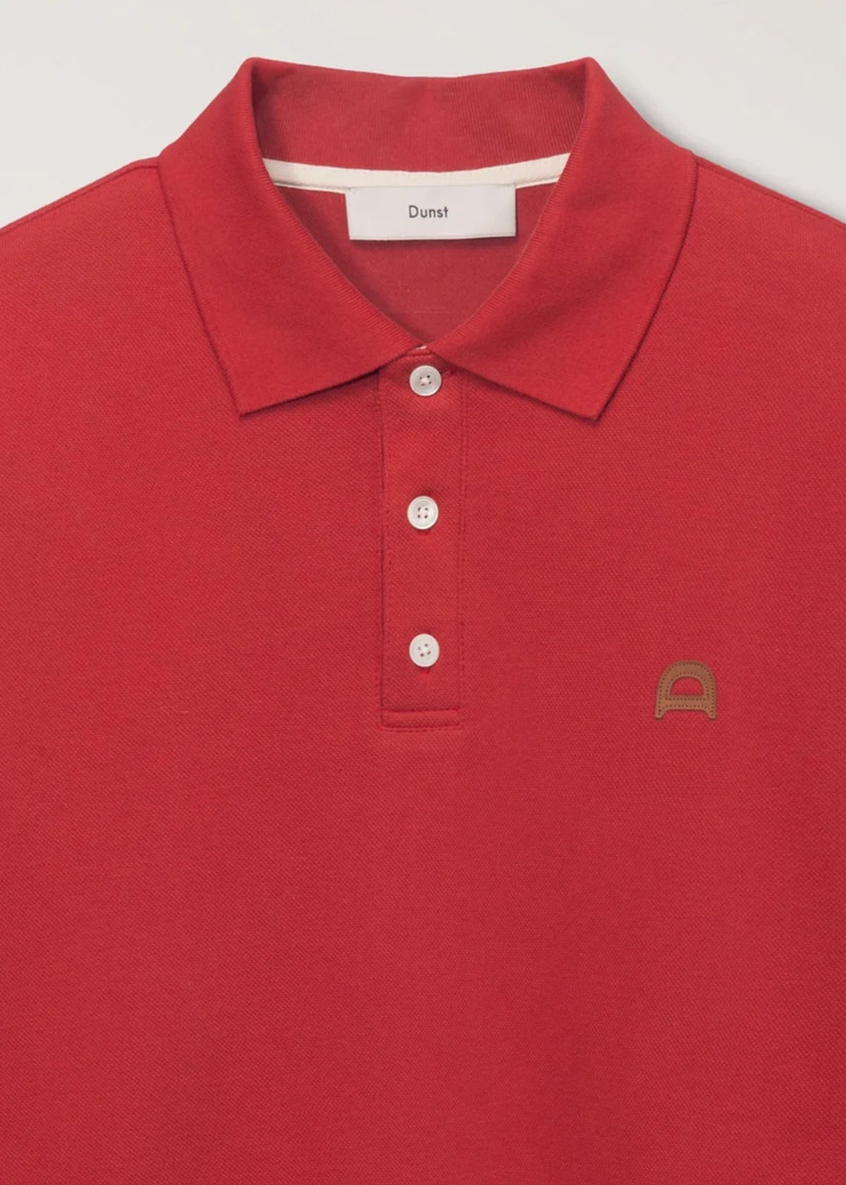 Leather Logo Collared T-shirt