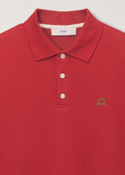 Leather Logo Collared T-shirt
