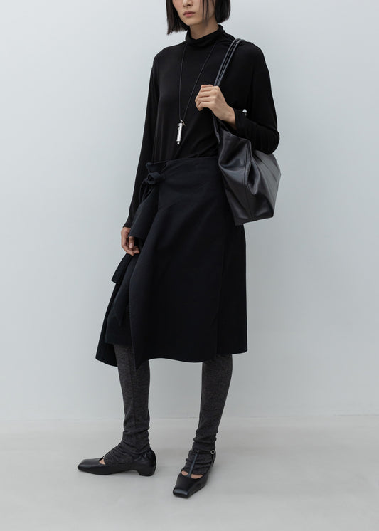 High-neck Wool Jersey Top