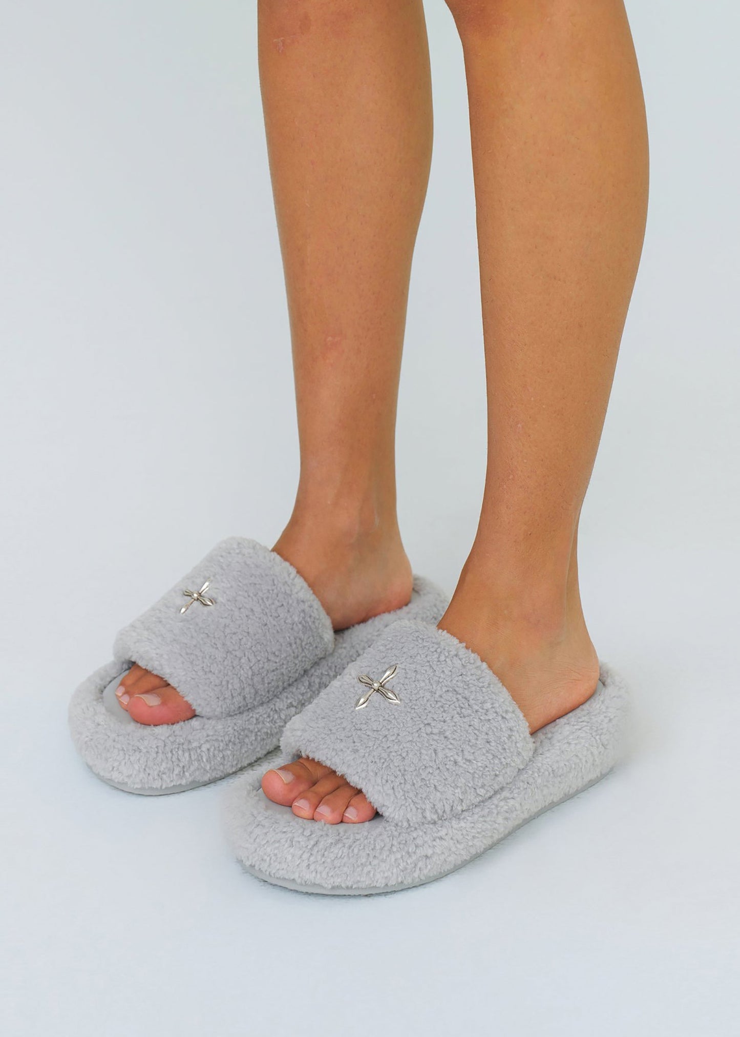 Compass Velvet Furry Slipper