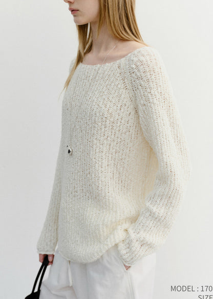 Crochet Crewneck Knit