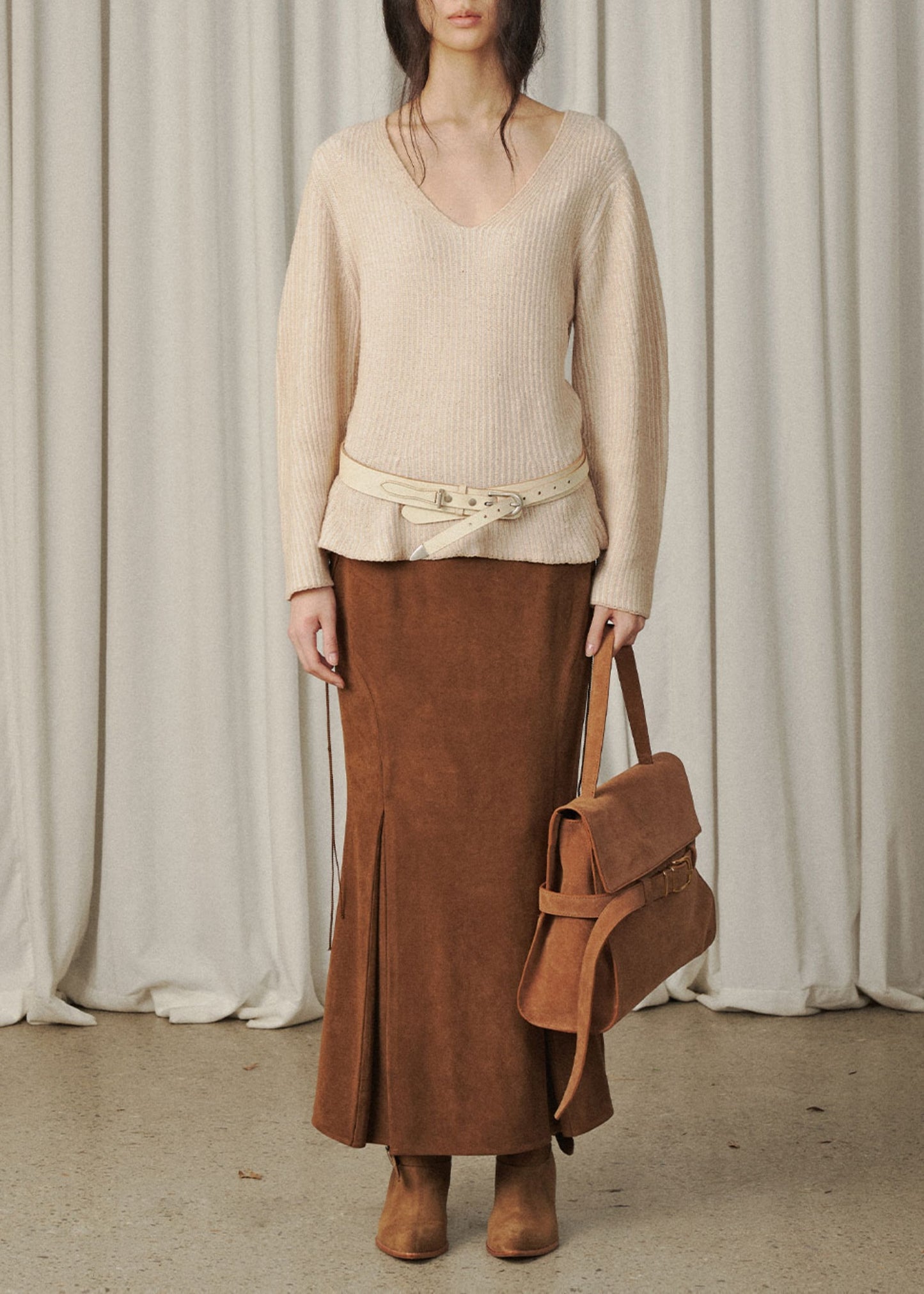 Suede Semi-mermaid Skirt