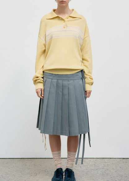 Pleated Zipper Skirt