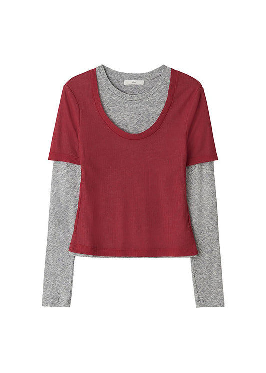 Layered Jersey Top
