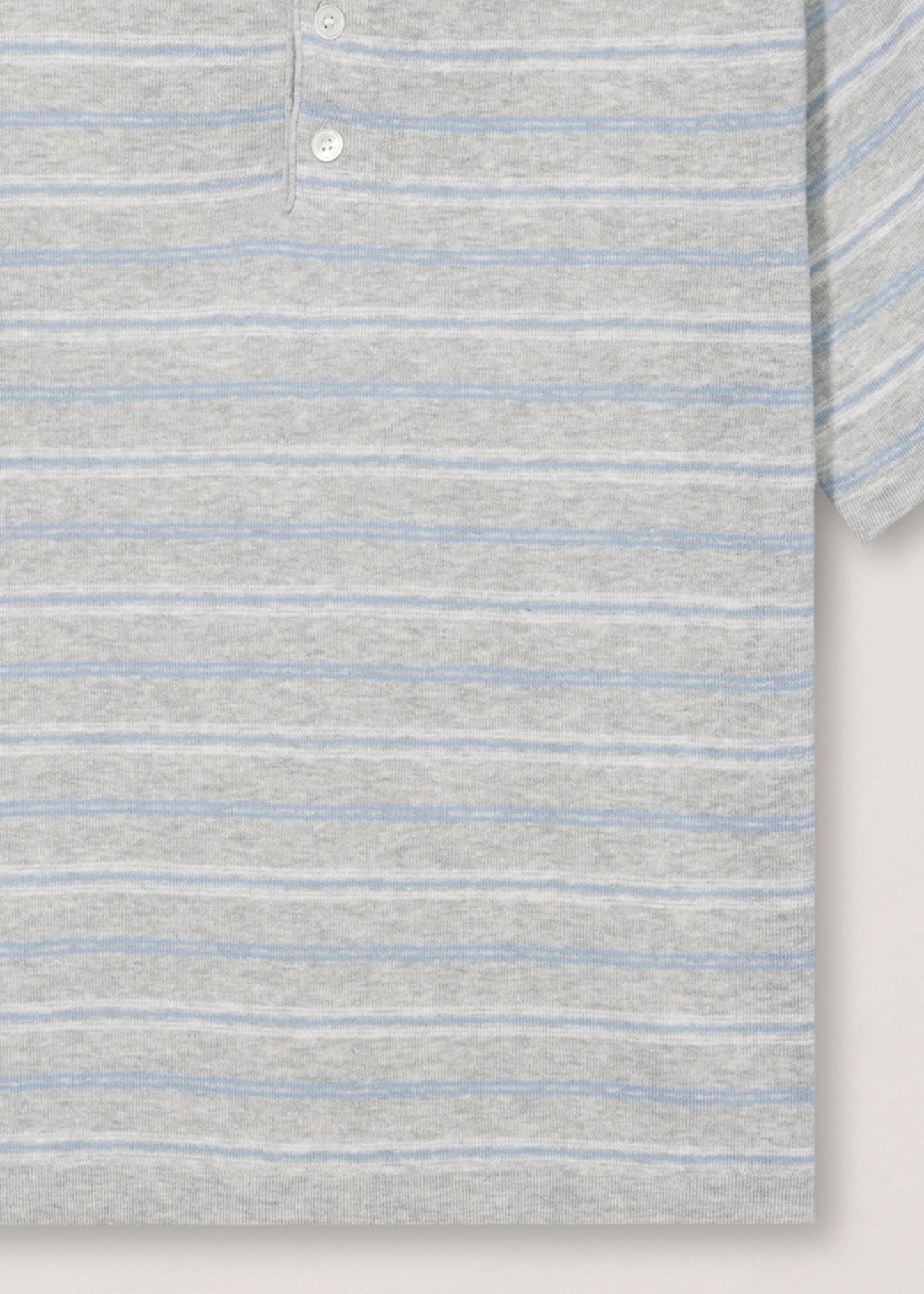 Linen Striped Polo Knit