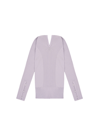 Deep V-neck Knit Cardigan
