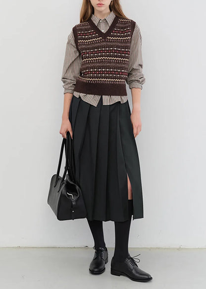 Crafted V-neck Knit Vest