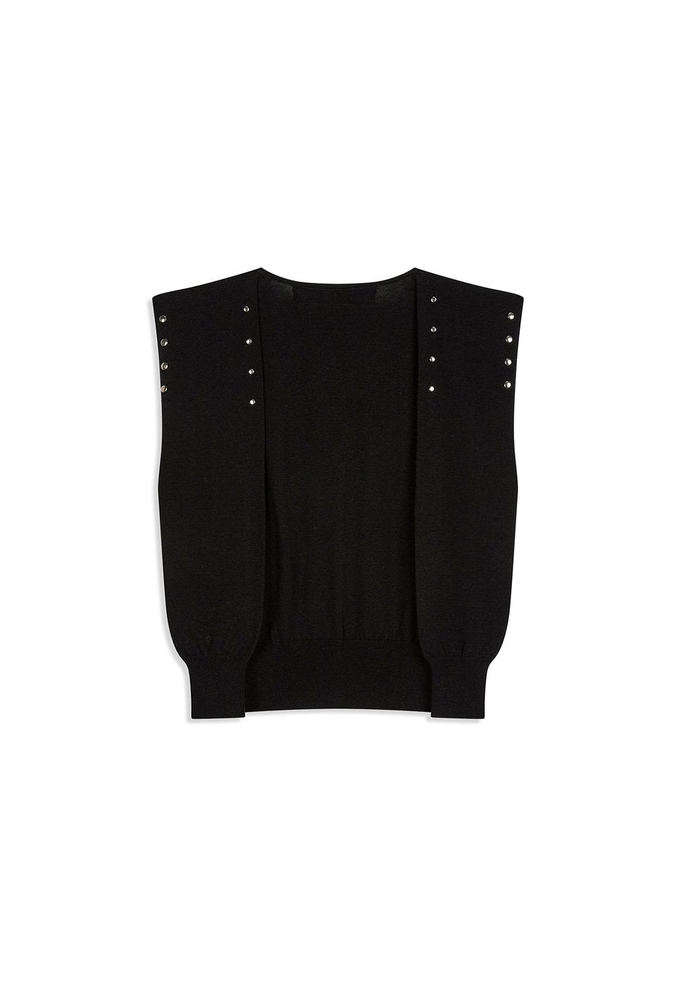 Stud Sleeve Layered Cardigan