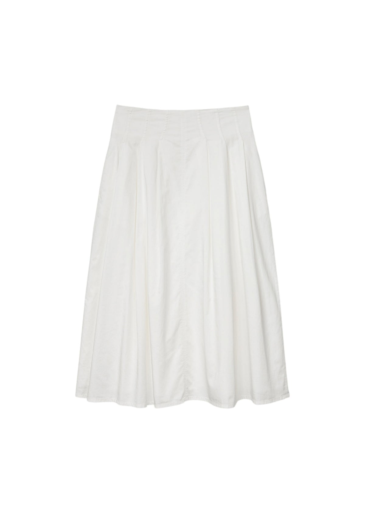 Tucked Maxi Cotton Skirt