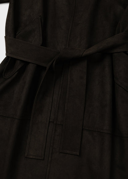 Suede Trench Coat