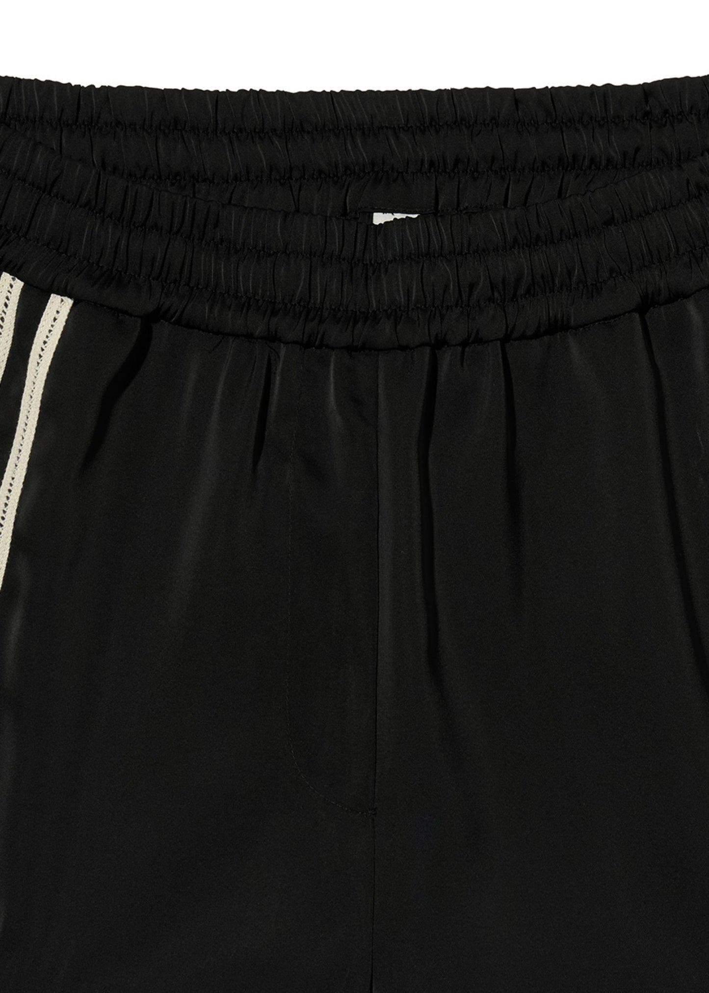Line Satin Shorts Black