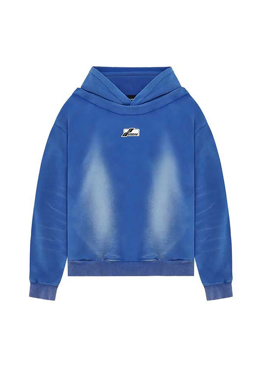 Boat-neck Washed Hoodie