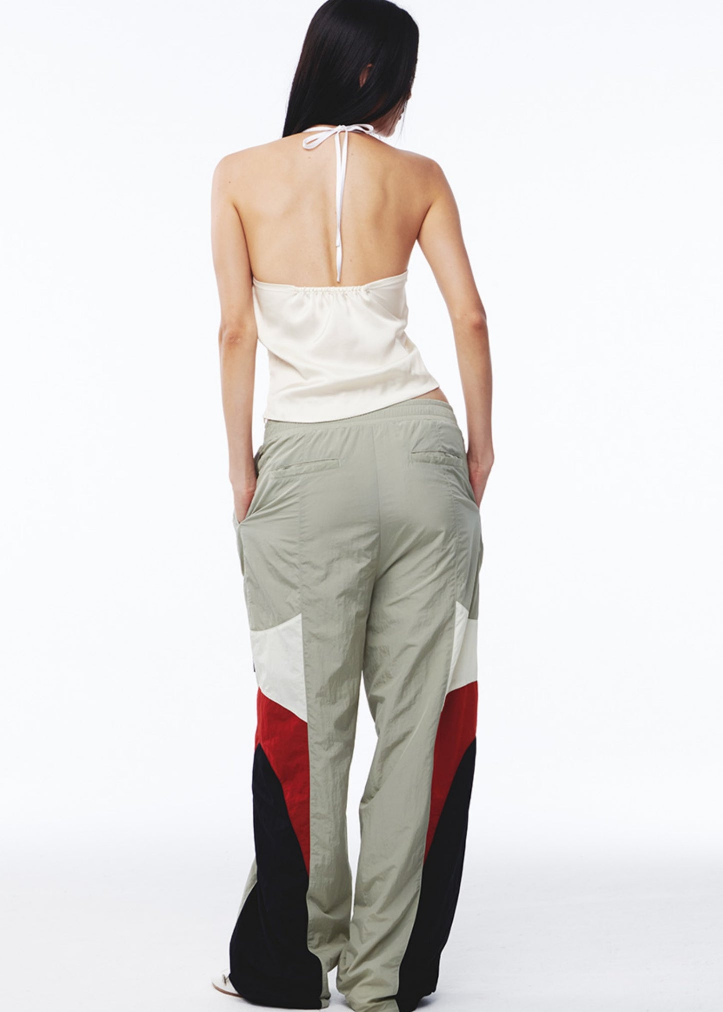 Satin Shirring Halter Top