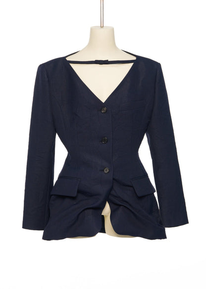 V-neck Strap Point Jacket