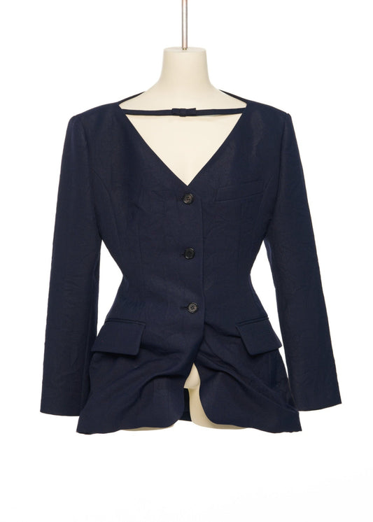 V-neck Strap Point Jacket